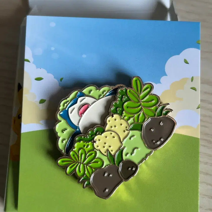 [BUNJANG] Pokemon Snorlax &amp; Dugtrio Pin Badge Bundle Set / 일괄 잠만보 닥트리오 핀뱃지 이삭토스트 포켓몬스터 콜라보