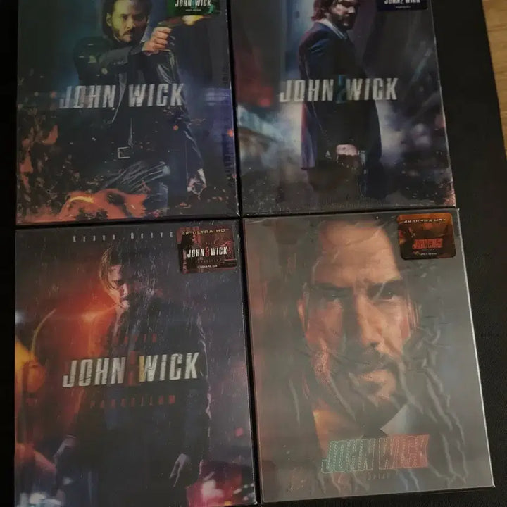 [BUNJANG] John Wick 1-4 Lenticular Steelbook Limited Edition (Unsealed) Blu-ray Set / 블루레이 존윅1-4 렌티큘러스틸북한정판 미개봉