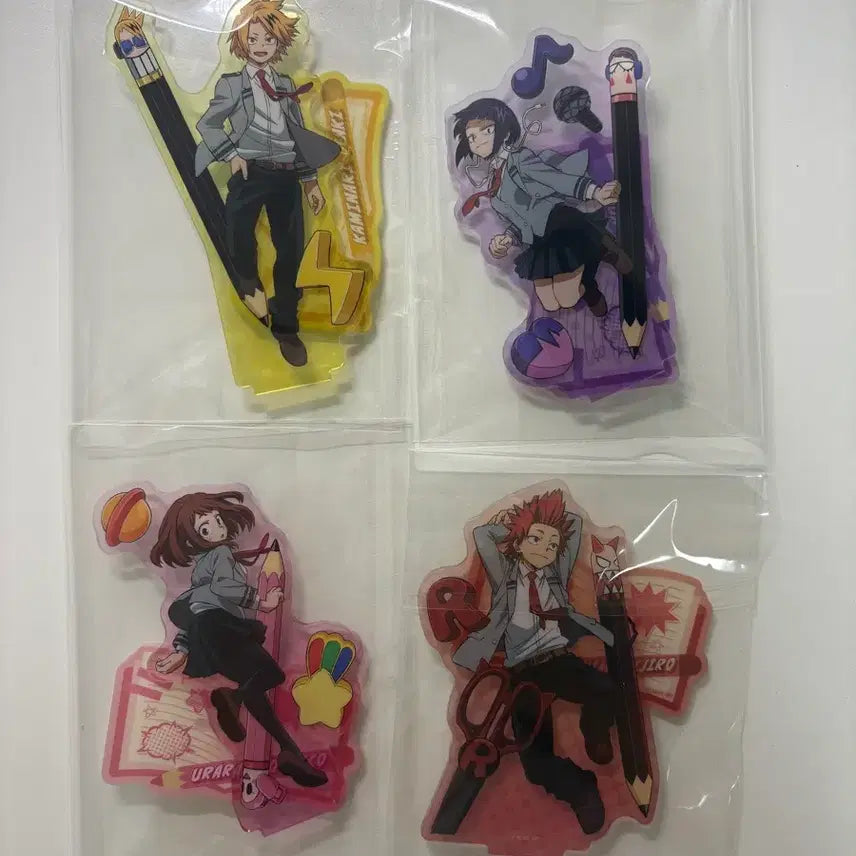 [BUNJANG] My Hero Academia Pencil Acrylic Stands Izuku, Denki, Uraraka, Kirishima Bundle Set / 나의 히어로 아카데미아 연필 아크릴 판매 지로 덴키 우라라카 키리시마
