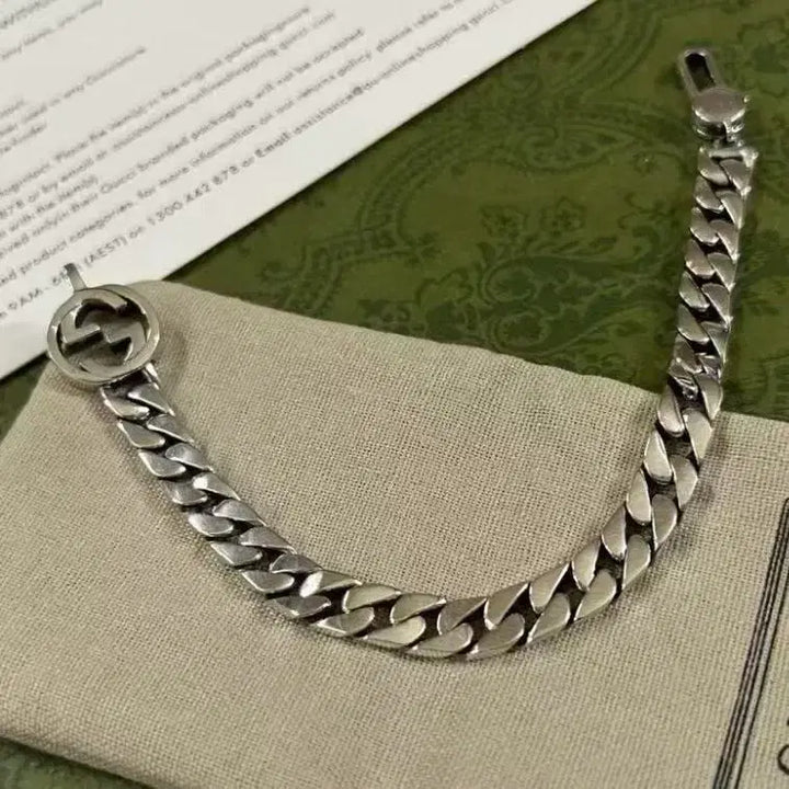 [BUNJANG] Gucci Interlocking G Chain Bracelet Silver / 구찌 인터로킹 G 체인 팔찌 실버