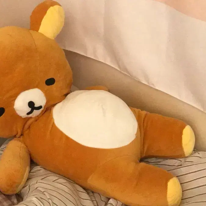 [BUNJANG] Rilakkuma Large Sleeping Plush Doll / 피곤한 리락쿠마 대형 인형 잠자는 리락쿠마