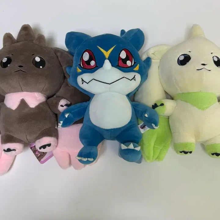 [BUNJANG] Digimon Plush Set (V-mon, Terriermon, Lopmon) with Bonus Random Keychain / @랜덤키링 증정이벤트@ 디지몬 인형 3종(브이몬, 테리어몬, 로프몬)