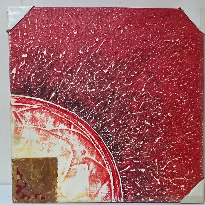 [BUNJANG] Abstract Red Canvas Frame / 추상화 레드 캔버스 액자
