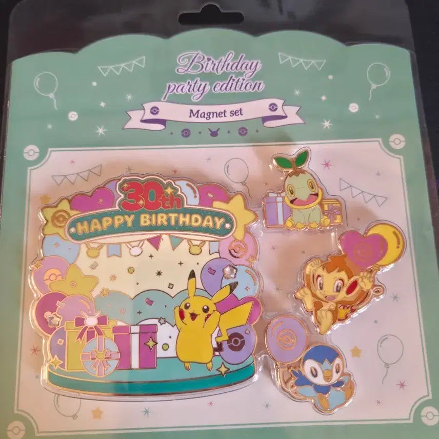 [BUNJANG] Pokemon 30th Anniversary Generation 4 Charmander, Piplup, Turtwig Magnet Set / 포켓몬스터 30주년 4세대 불꽅숭이 팽도리 모부기 마그넷 세트