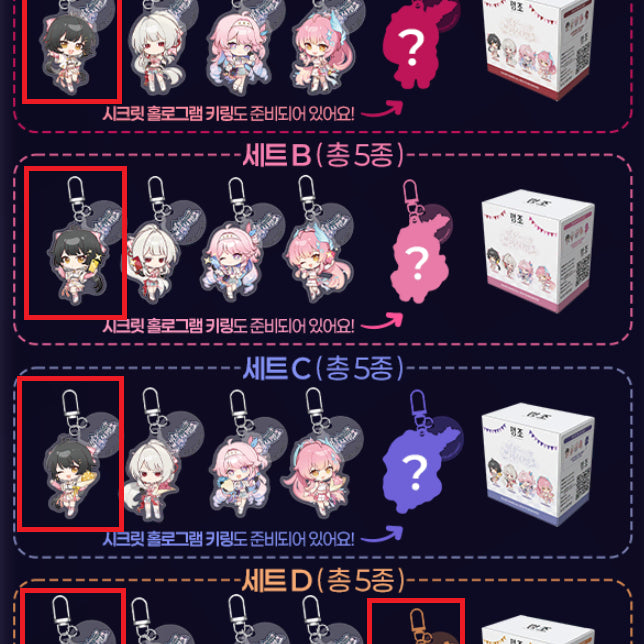 [BUNJANG] Myeongjo 2nd Anniversary Wanderer Acrylic Keychain (5 Types) / 명조 2주년 아크릴 키링 방랑자 5종