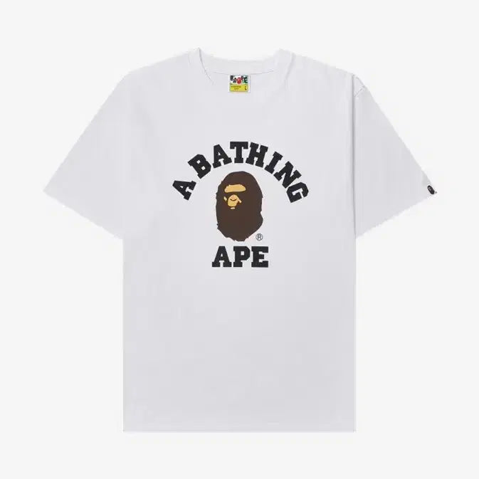 [BUNJANG] BAPE College Logo Short Sleeve T-Shirt / [당일 무료발송] 베이프 BAPE 컬리지 로고 반팔 티셔츠