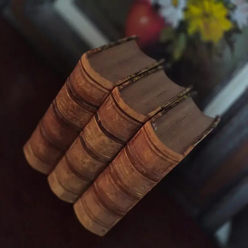 [BUNJANG] Antique Mini Leather Books (Set of 3) / 앤틱 미니 가죽책 3권