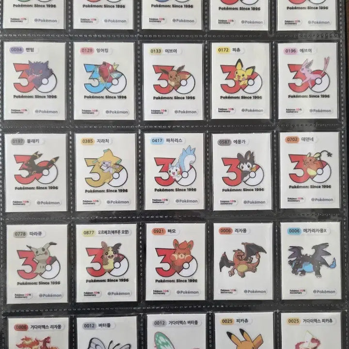 [BUNJANG] Pokemon 30th Anniversary Full Set Stickers / 포켓몬 띠부씰 시즌5 30주년 전종