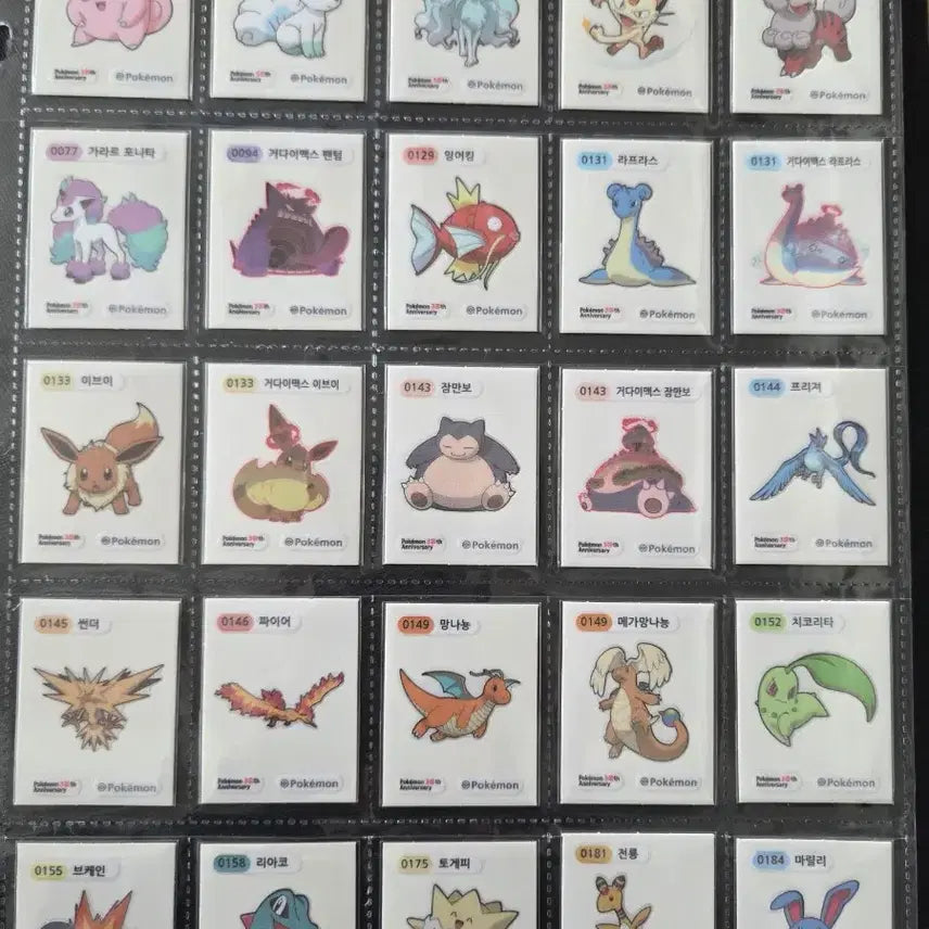 [BUNJANG] Pokemon 30th Anniversary Full Set Stickers / 포켓몬 띠부씰 시즌5 30주년 전종