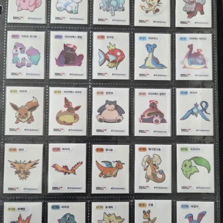 [BUNJANG] Pokemon 30th Anniversary Full Set Stickers / 포켓몬 띠부씰 시즌5 30주년 전종
