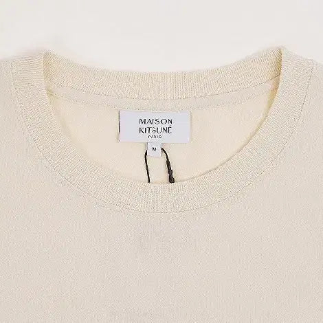 [BUNJANG] Maison Kitsuné Double Fox Head Patch Classic T-Shirt (Latte/Black) / [당일 무료배송] 메종키츠네 더블 폭스헤드 패치 반팔티 (라떼/블랙)