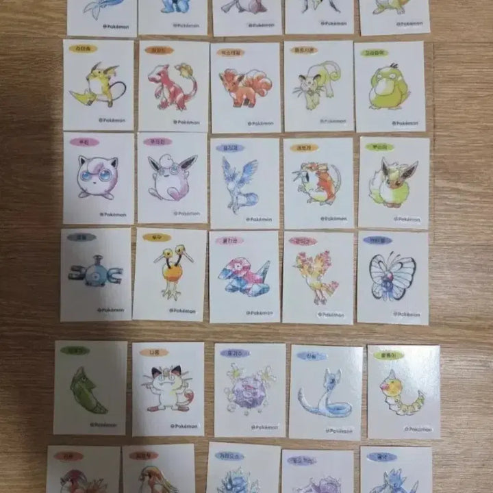 [BUNJANG] Pokemon 30th Anniversary Stickers Bundle Set (37 pcs) / 포켓몬스터 30주년 띠부씰 37장일괄