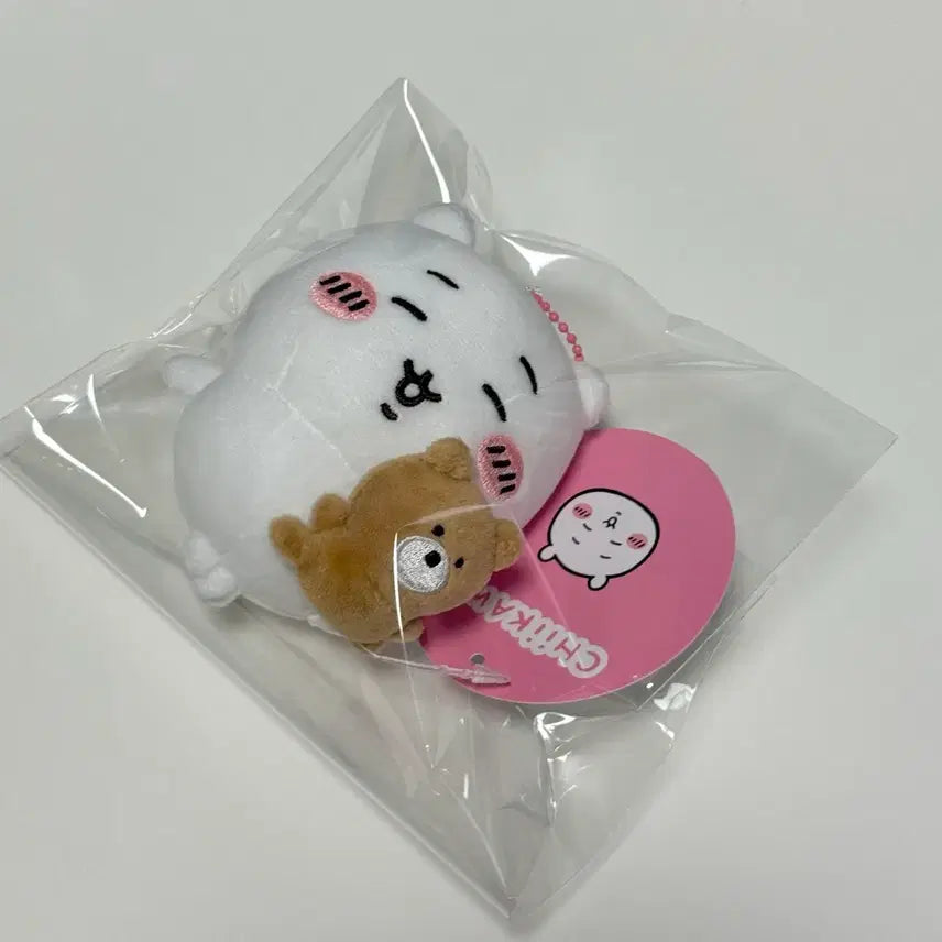 [BUNJANG] Chiikawa Stress Ball Plush Mascot with Bear Charm / 치이카와 스트레스볼 인형 마스코트