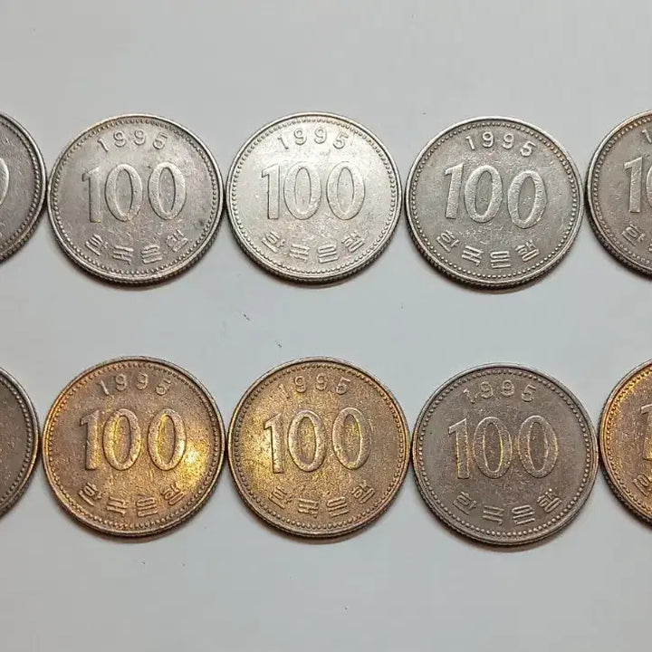 [BUNJANG] 1995 100 Won Coin Bundle Set (10 Coins) / 1995년 100원 10개 일괄