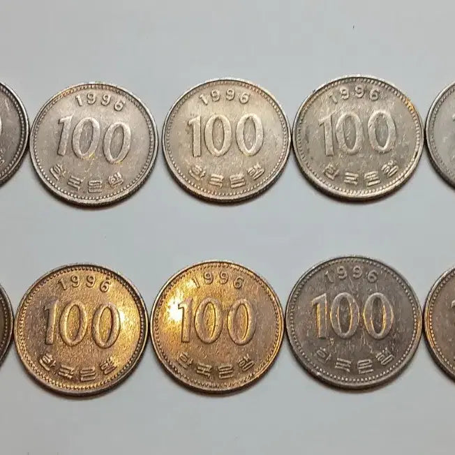 [BUNJANG] 1996 100 Won Coin Bundle (10 pcs) / 1996년 100원 동전 10개 일괄