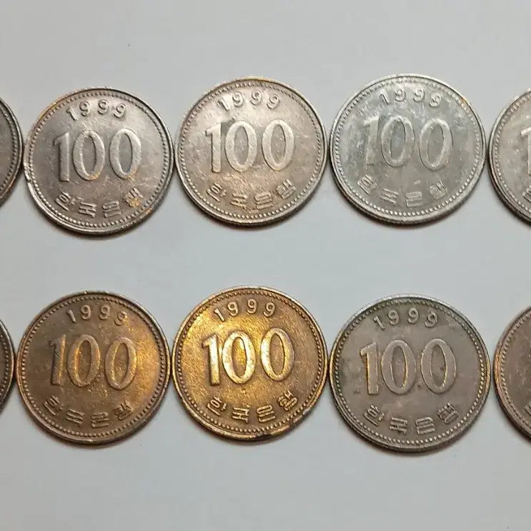 [BUNJANG] 1999 100 Won Coin Bundle Set (10 Coins) / 1999년 100원 동전 10개 일괄