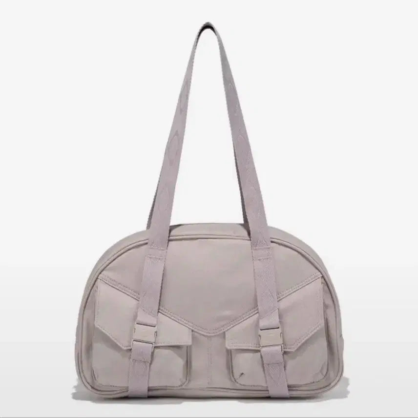 [BUNJANG] Mischief Rhombus Bowling Bag - Light Pink Grey / 미스치프 RHOMBUS BOWLING BAG_LIGHT PINK GREY
