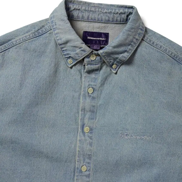 [BUNJANG] thisisneverthat Washed Denim Short Sleeve Shirt L / 디네댓 워시드 데님 셔츠 L (새상품)