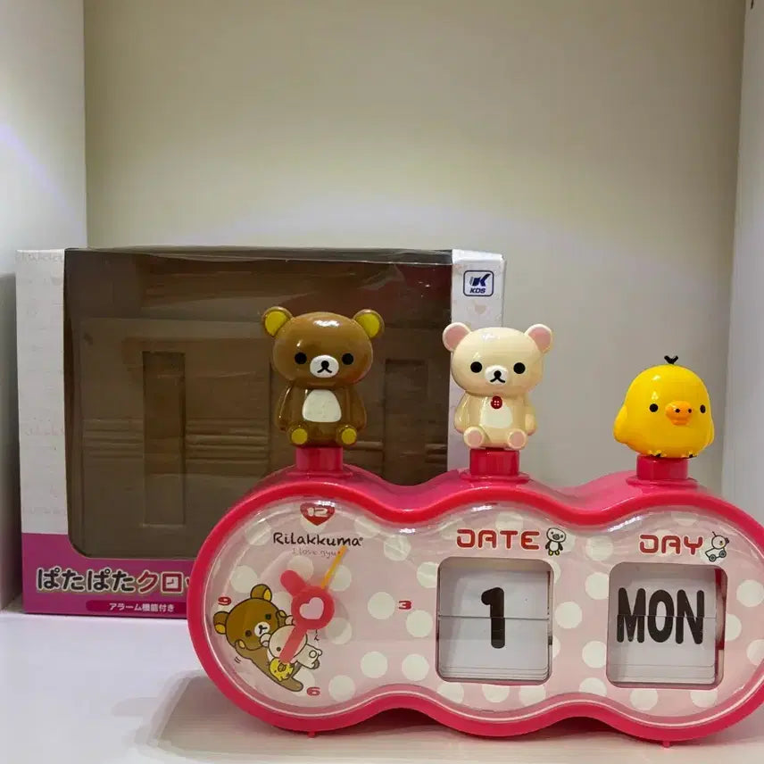 [BUNJANG] Rilakkuma Perpetual Clock Pink / 리락쿠마 만년시계