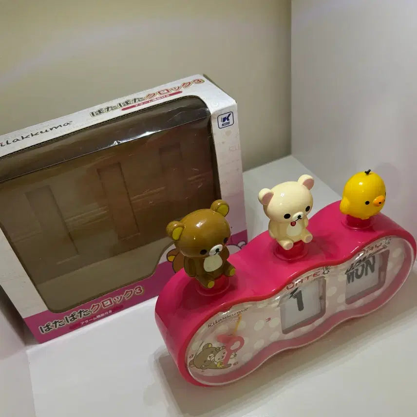 [BUNJANG] Rilakkuma Perpetual Clock Pink / 리락쿠마 만년시계