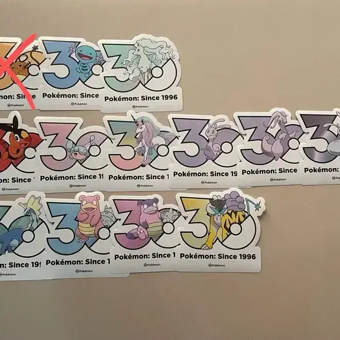 [BUNJANG] Pokemon 30th Anniversary Olive Young Pop-Up Sticker Jupthunder, Woopa, Ninetales / 교환) 포켓몬 30주년 올리브영 팝업 스티커 쥬피썬더 우파 나인테일