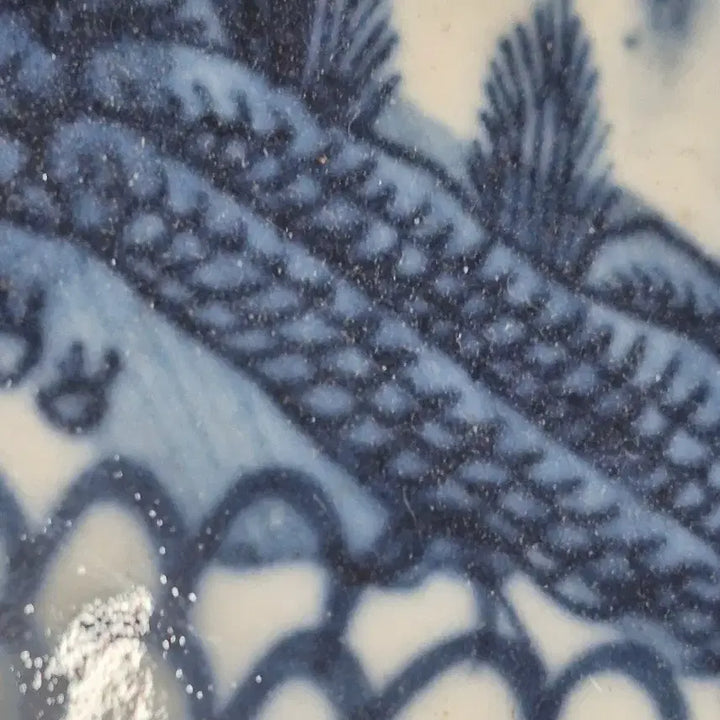 [BUNJANG] Blue-and-White Porcelain Tea Caddy with Landscape Painting / 청화 백자 부춘산도 풍경화 차호 차통 단지
