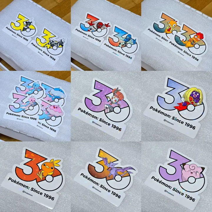 [BUNJANG] Pokemon 30th Anniversary Logo Meloetta Sticker / 포켓몬 30주년 로고 스티커 개별판매 줄뮤마 곤율랭 메로엣타 루주라