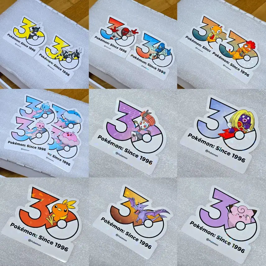 [BUNJANG] Pokemon 30th Anniversary Logo Meloetta Sticker / 포켓몬 30주년 로고 스티커 개별판매 줄뮤마 곤율랭 메로엣타 루주라