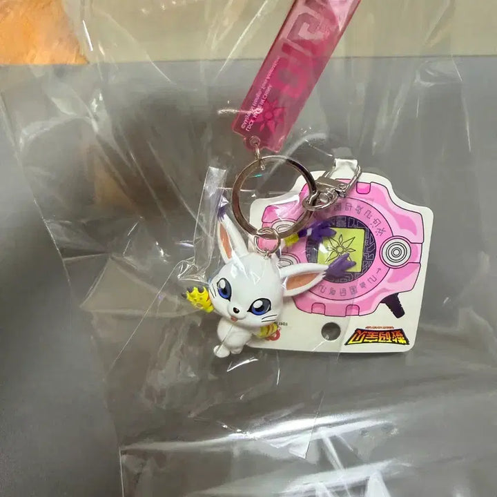 [BUNJANG] Digimon Adventure Tailmon (Gatomon) Figure Keychain Holder / (미개봉,현물)디지몬 어드벤처 테일몬 가트몬 피규어 키링 키홀더 나리