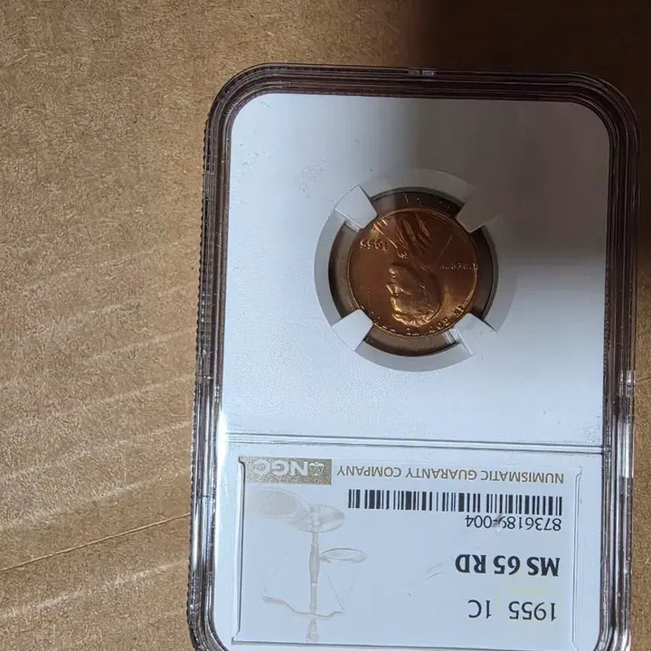 [BUNJANG] 1955 Lincoln Wheat Cent Coin MS 65 RD / 1955년65RD