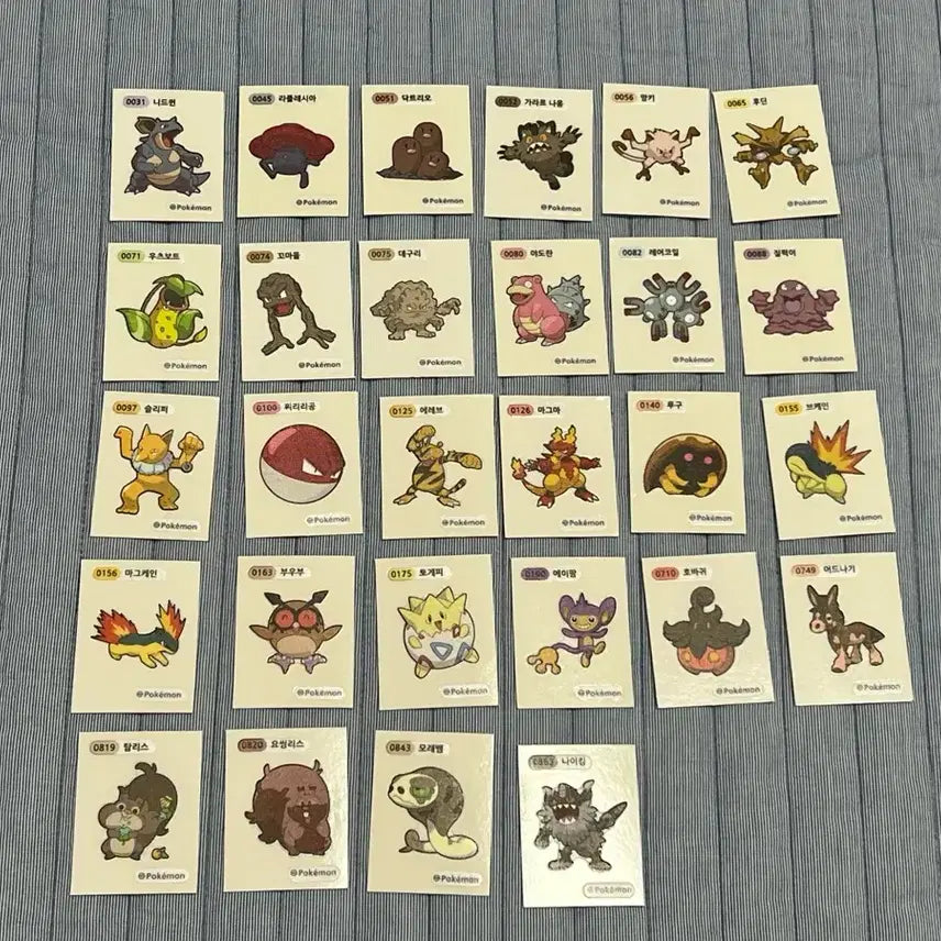 [BUNJANG] Pokemon Bread Stickers Bundle Set / ( 일괄 ) 포켓몬 빵 띠부띠부씰