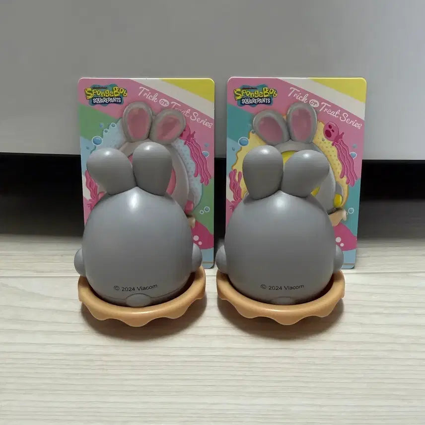 [BUNJANG] SpongeBob Trick or Treat Egg Toy Set (Rabbit) - 2 pcs (Unsealed) / 스폰지밥 트릭오어트릿 에그 오뚜기 - 토끼2개 세트(개봉)