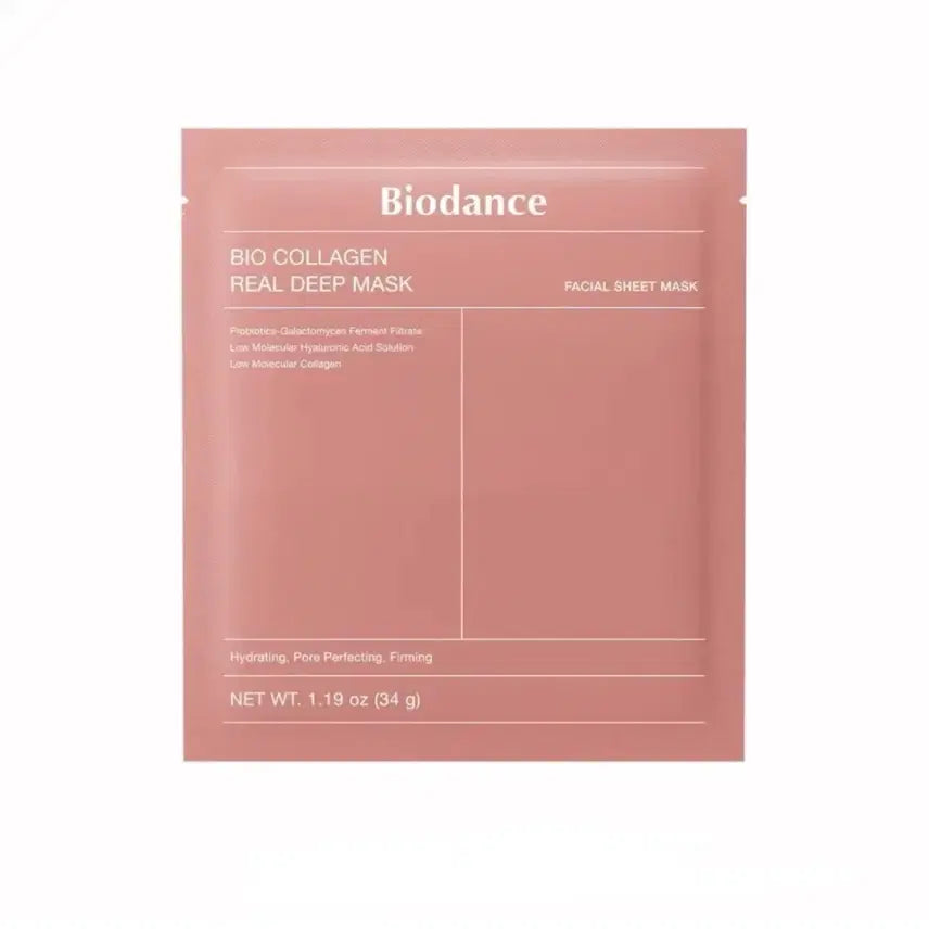 [BUNJANG] Biorance Bio Collagen Real Deep Mask Pack (4 Sheets) / 바이오던스 바이오 콜라겐 리얼 딥 마스크팩 콜라겐팩 4매입