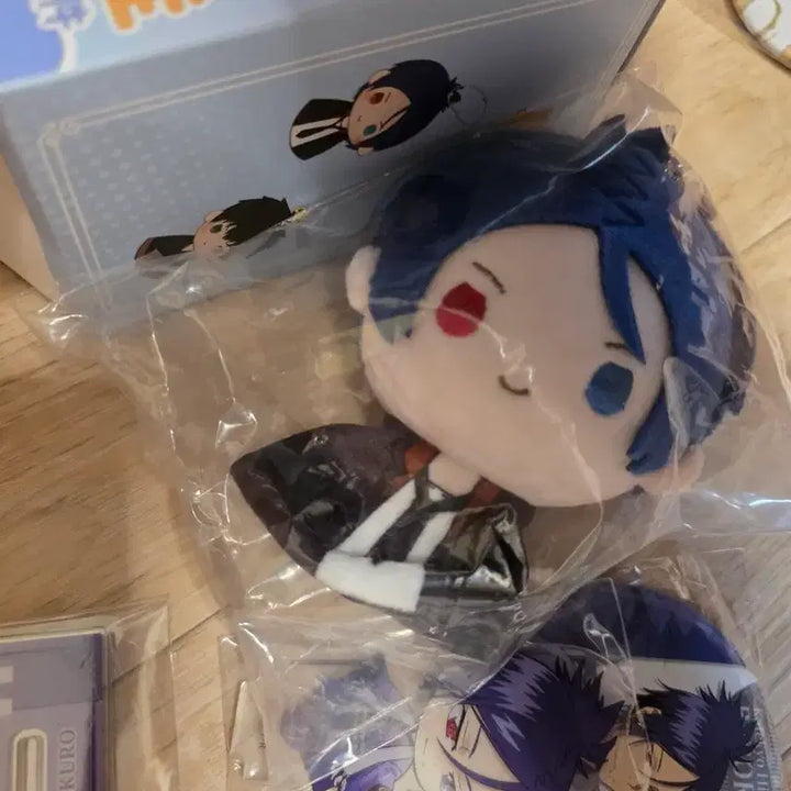 [BUNJANG] Katekyo Hitman Reborn! Mukuro Rokudo Plush Doll, Teru Teru Bozu Badge, and Acrylic Stand Set / 가정교사히트맨리본 가히리 무쿠로 테루테루보즈 타피누이 일괄로팔아요