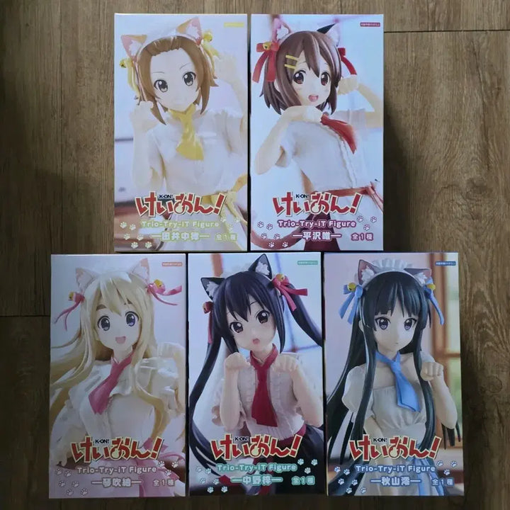 [BUNJANG] K-ON! Nyan-Cafe 5-Piece Figure Set / 케이온 냥카페 피규어 5종 일괄
