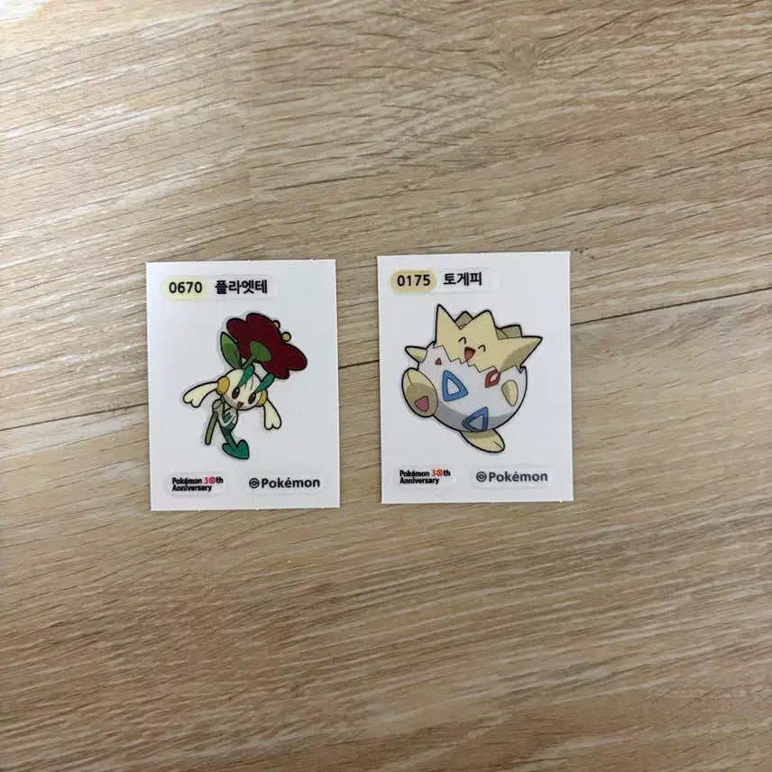 [BUNJANG] Pokemon 30th Anniversary Sticker Set: Flaette &amp; Togepi / 포켓몬 30주년 띠부씰 플라엣테, 토게피