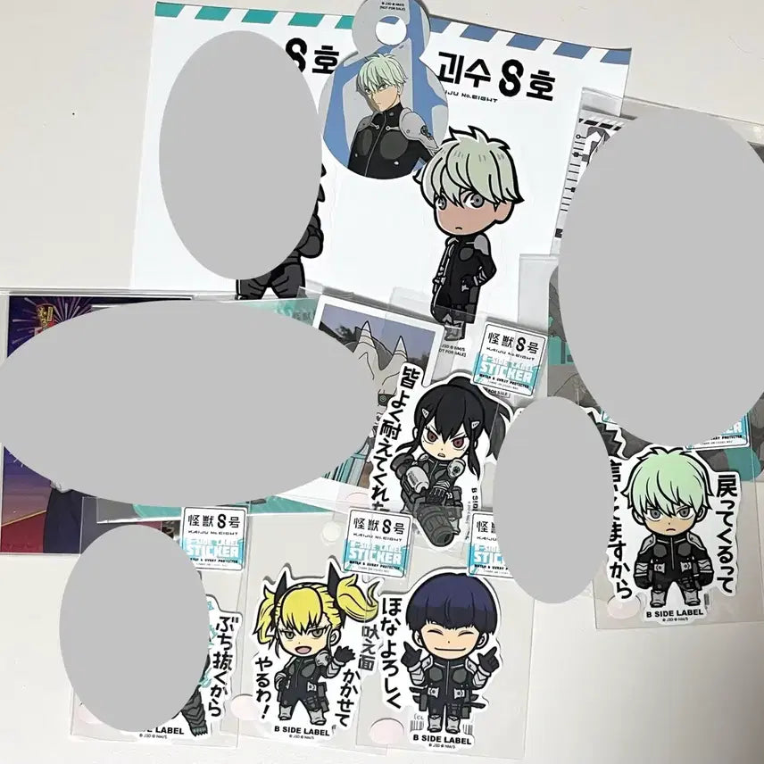 [BUNJANG] Kaiju No. 8 "Beside Label" Stickers - Reno, Hoshina, Mina, Kikoru / 괴수8호 괴8 비사이드라벨 스티커 레노 호시나 미나 키코루