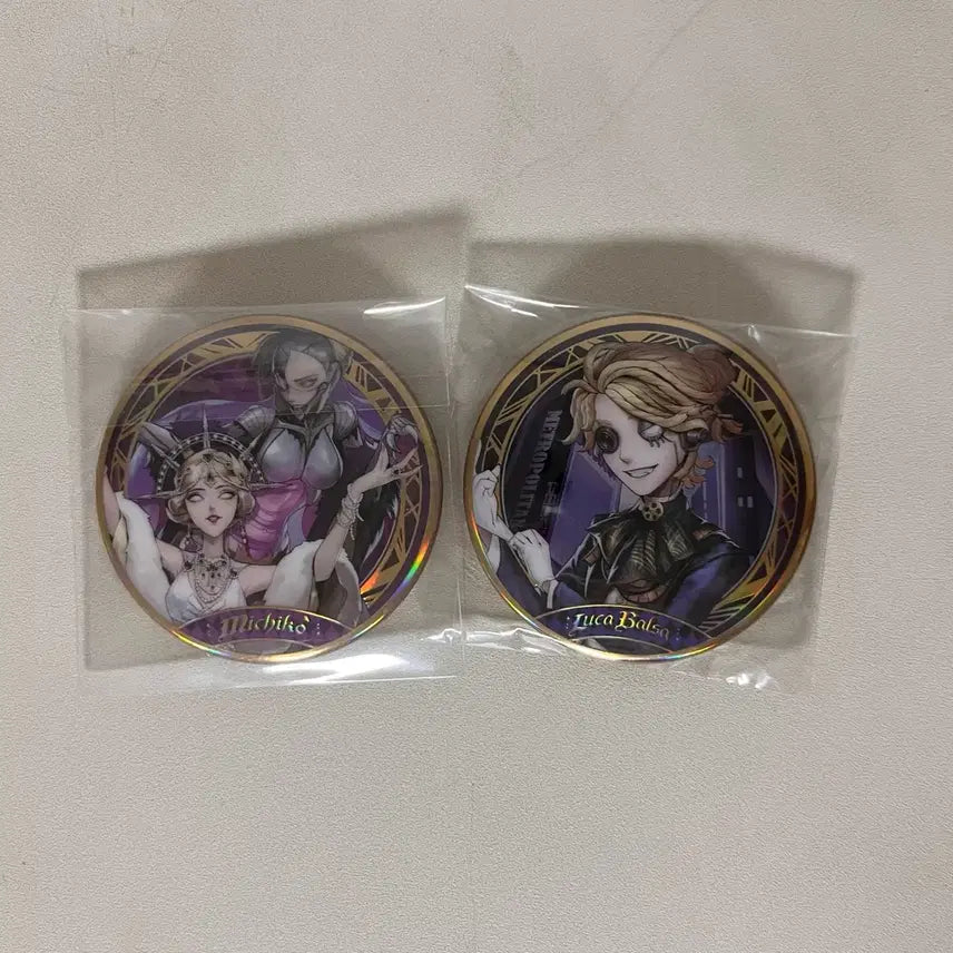[BUNJANG] Identity V Wanda Film Collaboration Michiko Prisoner Badge Bundle Set / 제5인격 완다필름 콜라보 뱃지 미치코 죄수 일괄