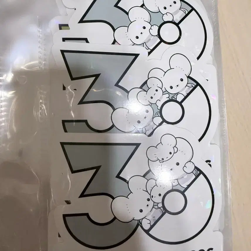 [BUNJANG] Pokemon 30th Anniversary Logo Sticker Set - Sentret &amp; Furret / 포켓몬 30주년 로고 스티커 두리쥐 파밀리쥐 세트