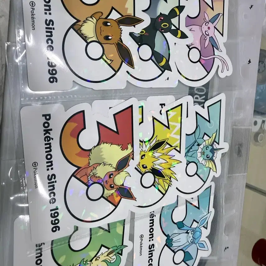 [BUNJANG] Pokemon 30th Anniversary Stickers Eeveelutions Set (Nymphia X) / 포켓몬 30주년 스티커 이브이즈 8종 세트 님피아X