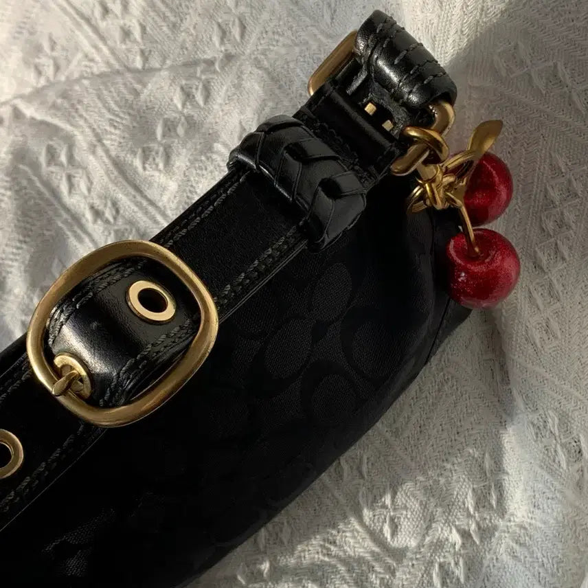 [BUNJANG] Coach All Black Fabric Shoulder Bag / SALE Coach 올블랙 패브릭 숄더백