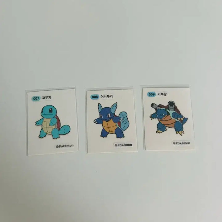 [BUNJANG] Pokemon Stickers 3-Piece Bundle Set / 일괄) 포켓몬 띠부씰 미뇽 꼬부기 어니부기 거북왕
