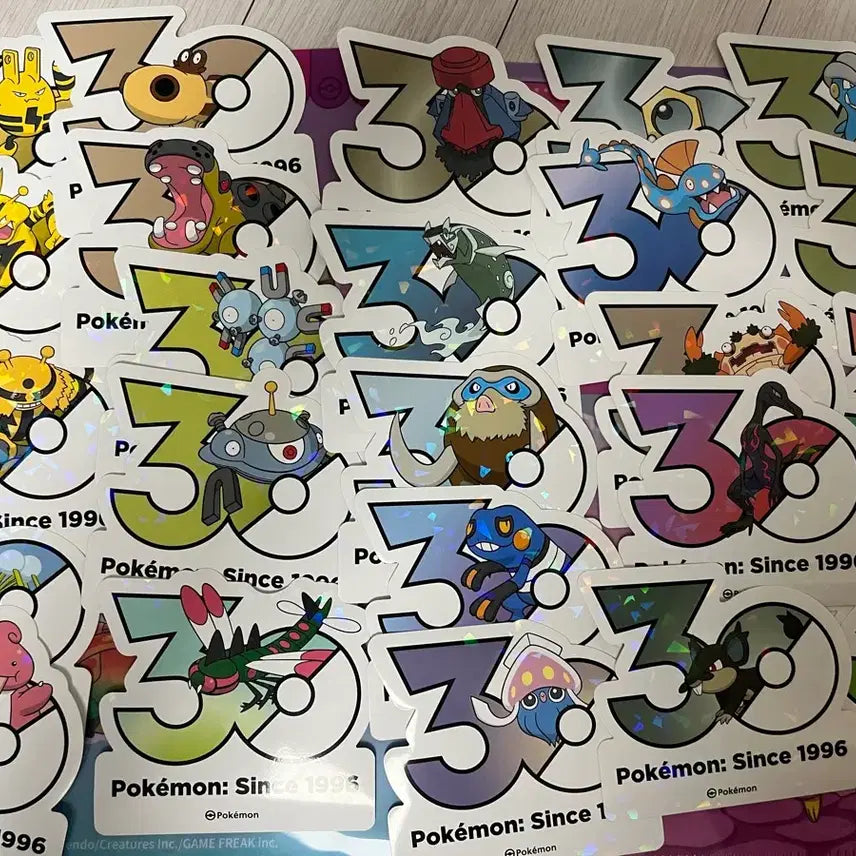 [BUNJANG] Pokemon 30th Anniversary Sticker Bundle Set / 포켓몬 30주년 스티커 에레키블 진화 트리 등 일괄
