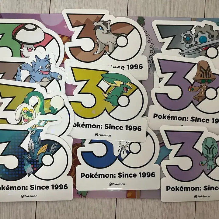[BUNJANG] Pokemon 30th Anniversary Sticker Bundle (10 pcs) / 포켓몬 30주년 스티커 일괄 10장세트
