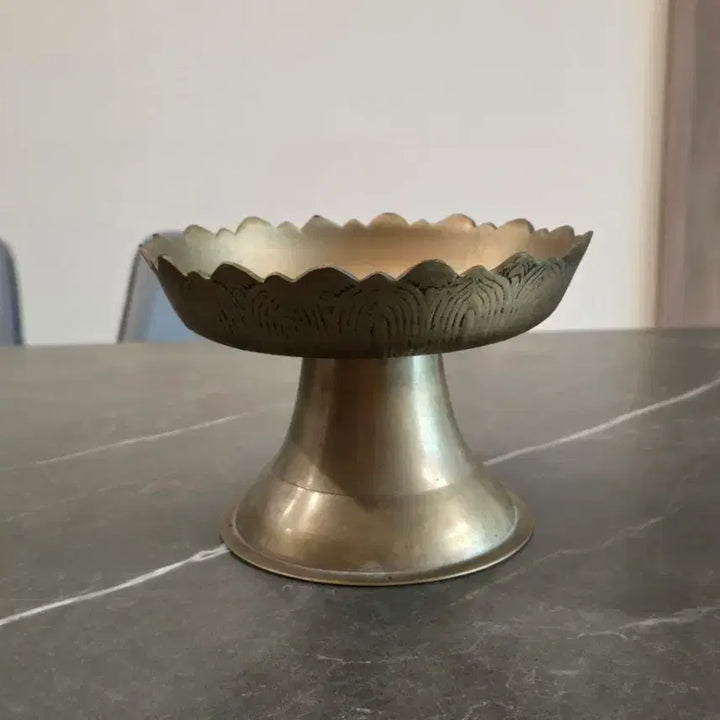 [BUNJANG] Vintage Brass Riser Plate / 빈티지 황동 굽접시