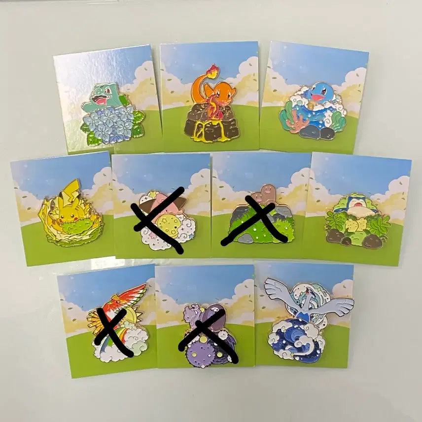 [BUNJANG] Isak Toast Pokemon Badge Set / 이삭토스트 포켓몬 배지 6종 일괄판매