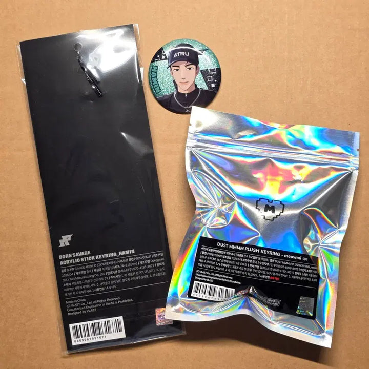 [BUNJANG] PLAVE Kalligo Part 2 Bundle Set - Acrylic Stick Keychain, Can Badge, Mmemimu Keychain / PLAVE 플레이브 칼리고파트2 캔뱃지,므메미무 키링,아크릴스틱 - 하민