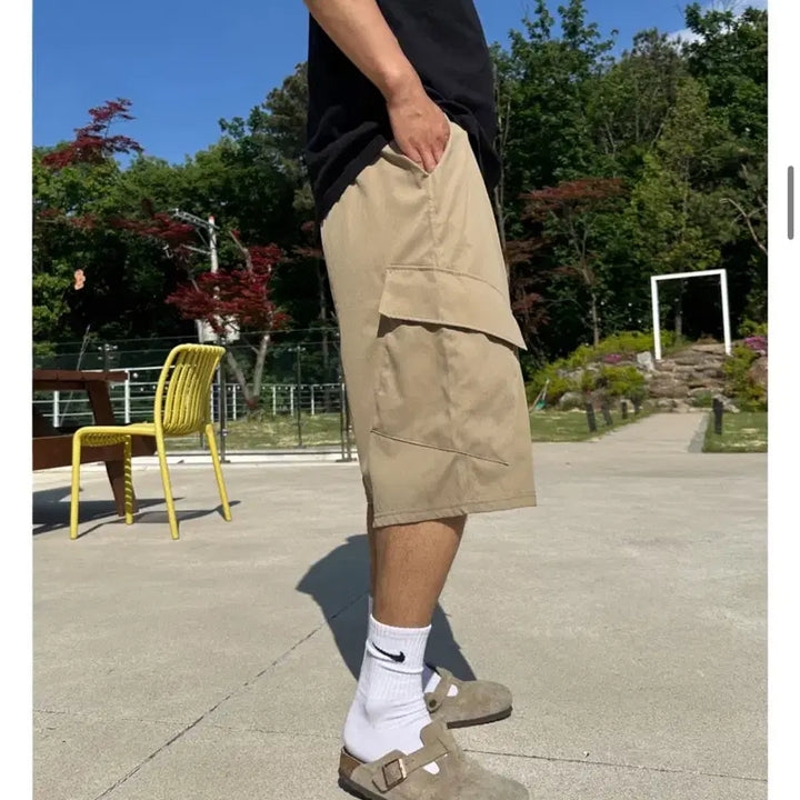 [BUNJANG] Cargo Bermuda Shorts Beige / (새제품) 카고 버뮤다팬츠 베이지