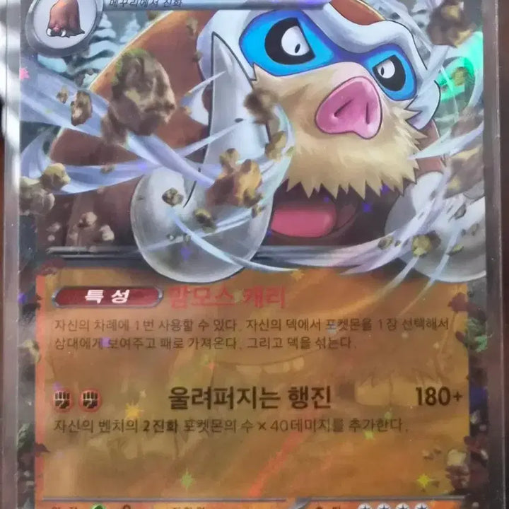 [BUNJANG] Pokemon Mammo Ice-cream ex RR / 포켓몬 카드 맘모꾸리 ex RR