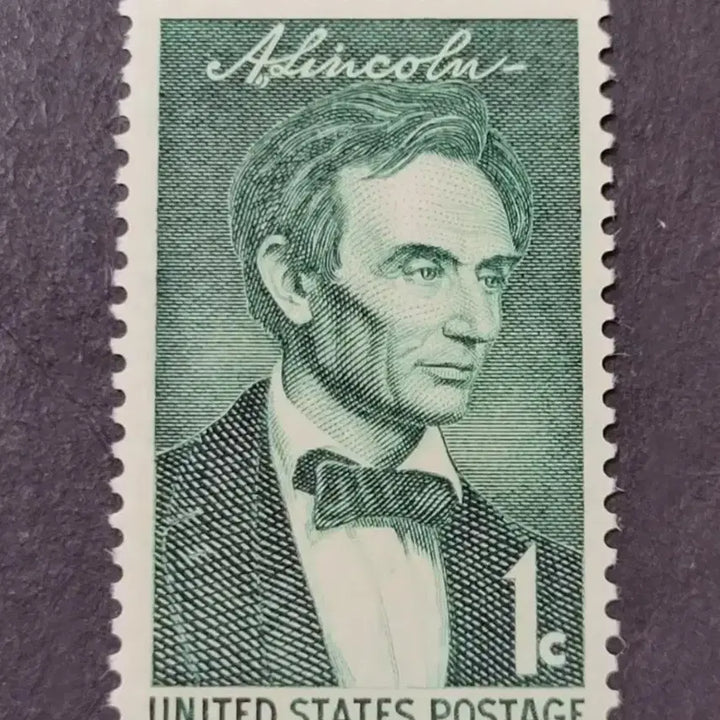 [BUNJANG] 1958 US Postage Stamp Commemorating President Lincoln / (미국우표)1958년 제16대 링컨대통령 기념 우표